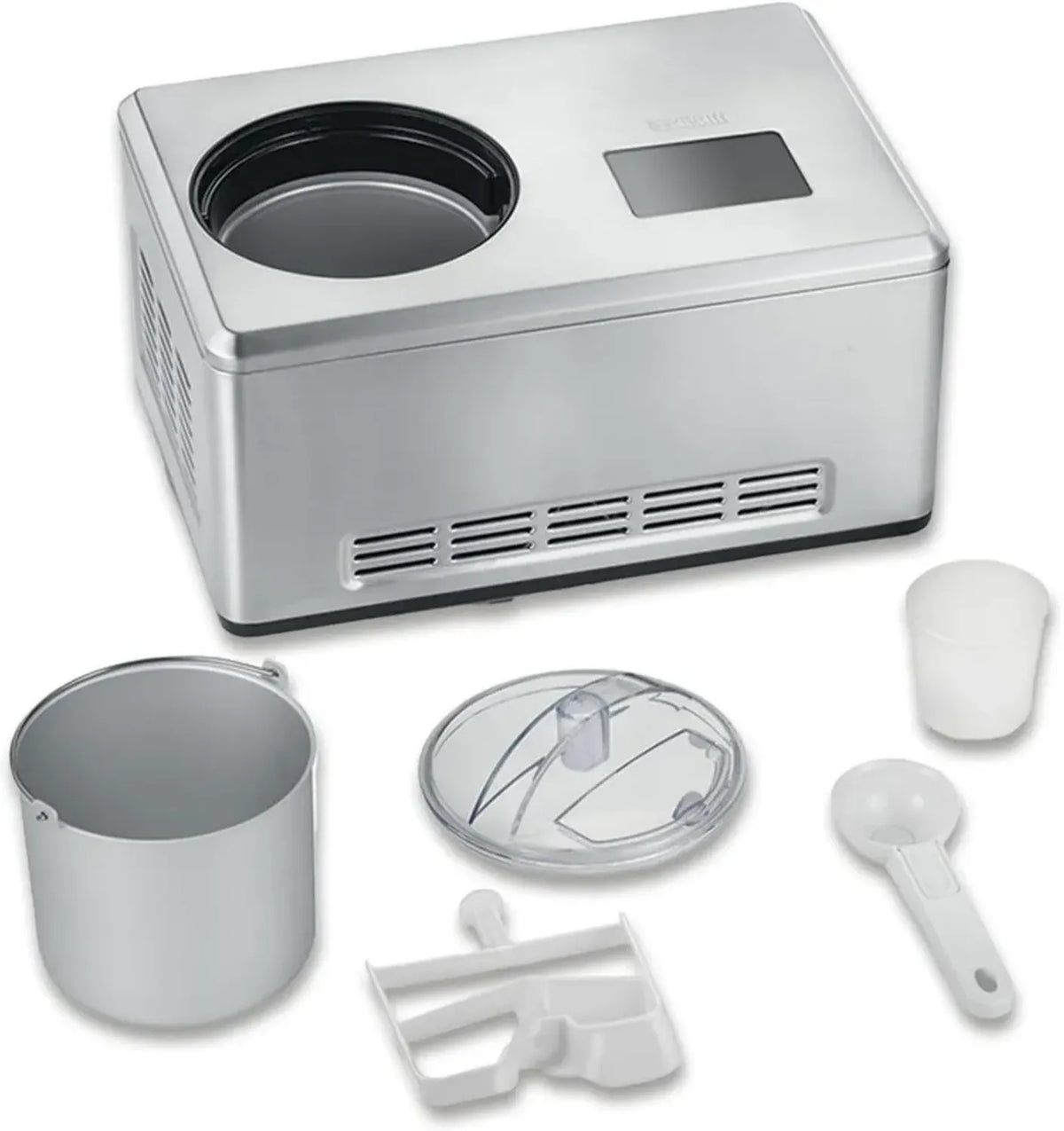 Macchina per Gelato e Yogurt SEVERIN, 2L, 180W, Inox, Con Display LED e Timer Digitale