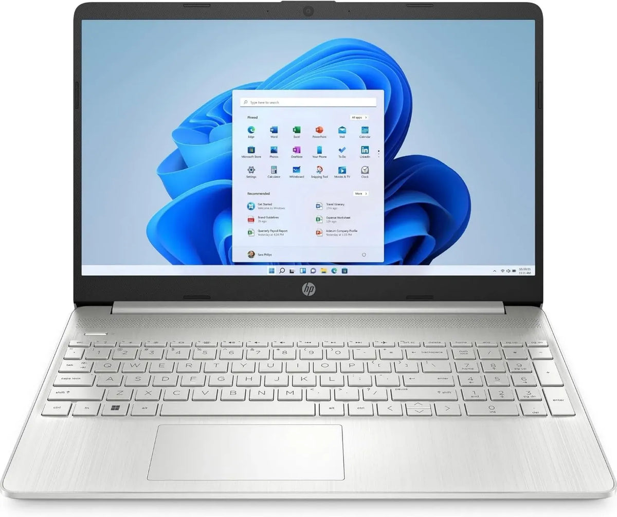 HP Notebook 15s-fq5014sl, Intel Core i7, 16GB RAM, 512GB SSD, Intel Iris Xe, Schermo 15,6' FHD, Ultrasottile, Antiriflesso, Fotocamera Privacy 720p, Windows 11, Argento