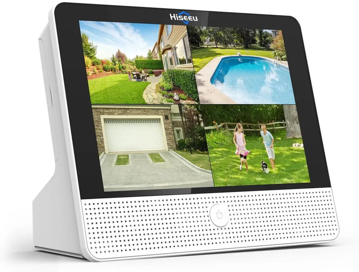 Monitor NVR 4K PoE da 12'' Hiseeu con Rilevamento del Movimento per Sistemi di Sicurezza