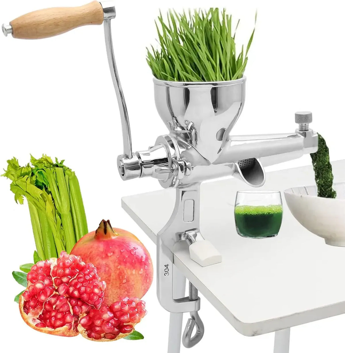 Spremiagrumi Manuale in Acciaio Inox per Frutta e Verdura - Moongiantgo