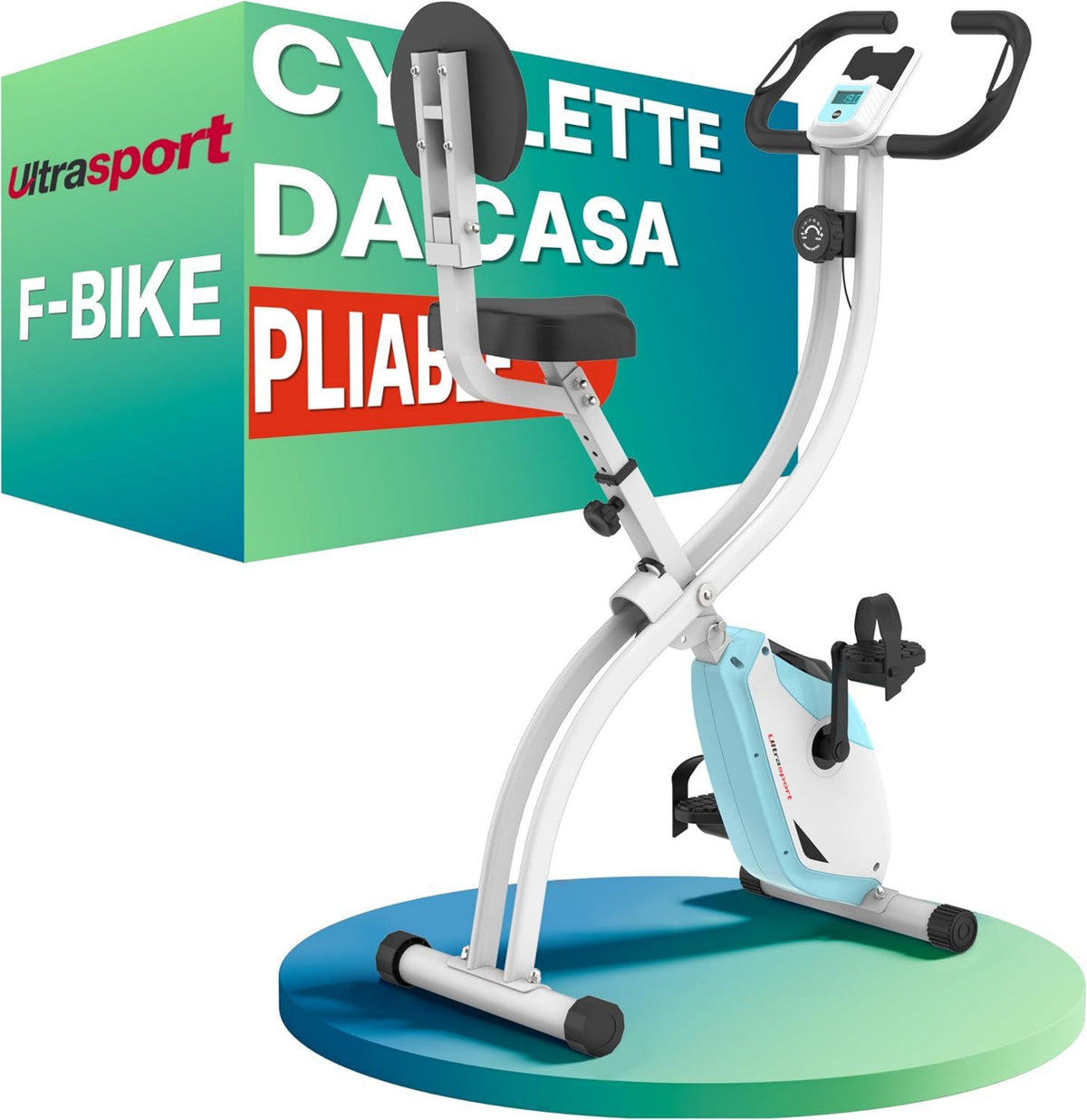Cyclette – pieghevole, con display, 130 KG