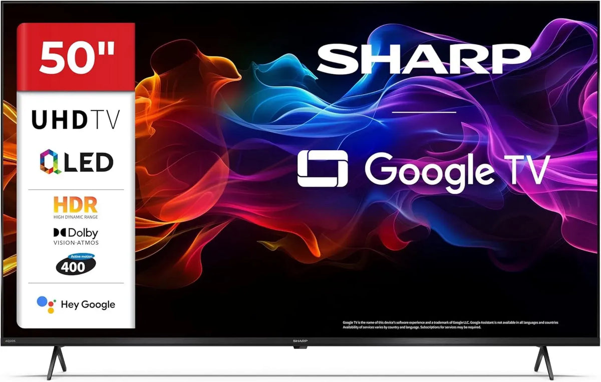 Sharp 50HP5365E - TV UHD 50' QLED Frameless con Google TV e Dolby Vision