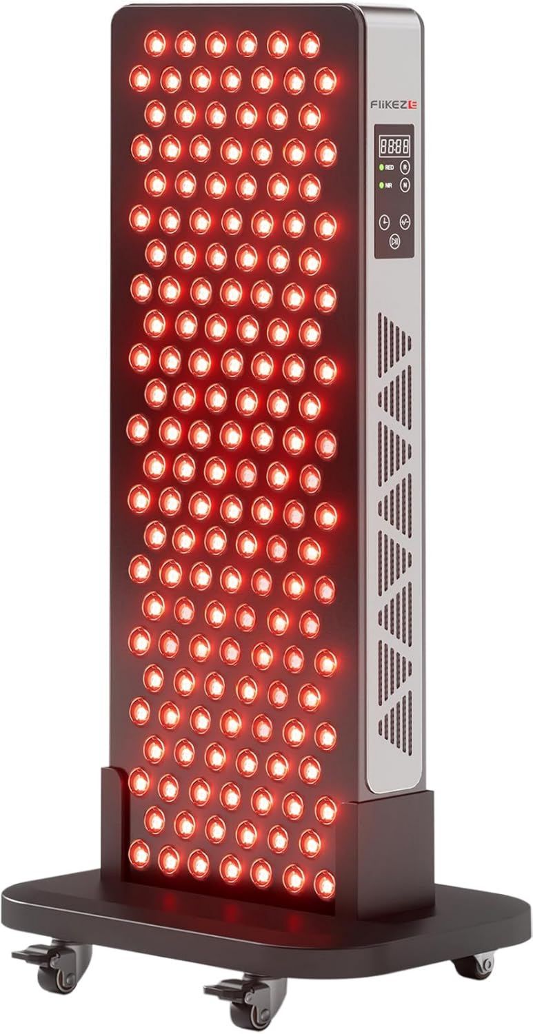 FliKEZE Lampada Infrarossi: con timer, display LED, uso domestico, 850 nm, 660 nm, 156 LED