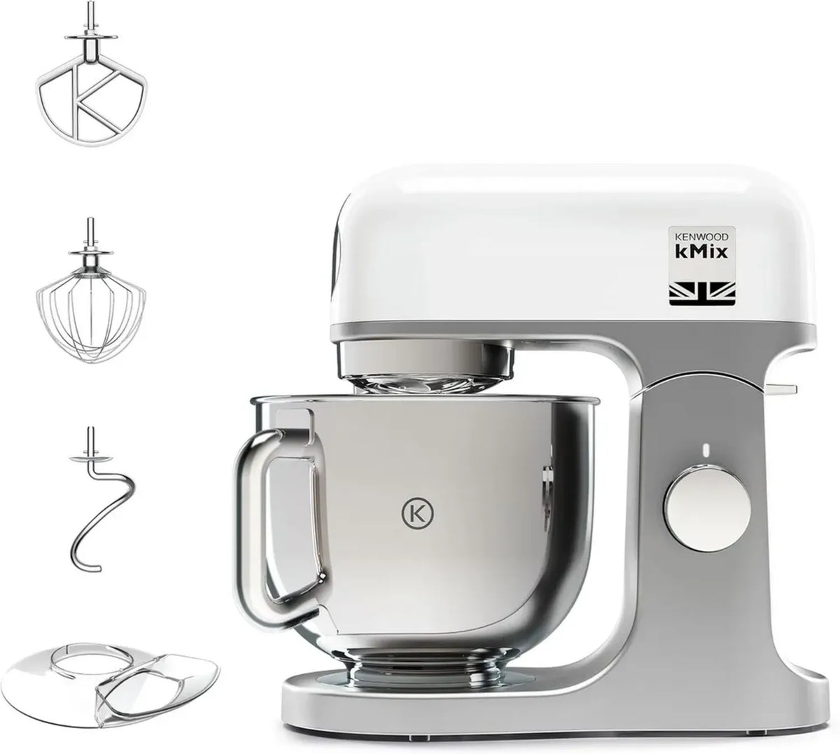 Kenwood Impastatrice Planetaria 5L con Accessori Personalizzabili, 1000W, Bianco