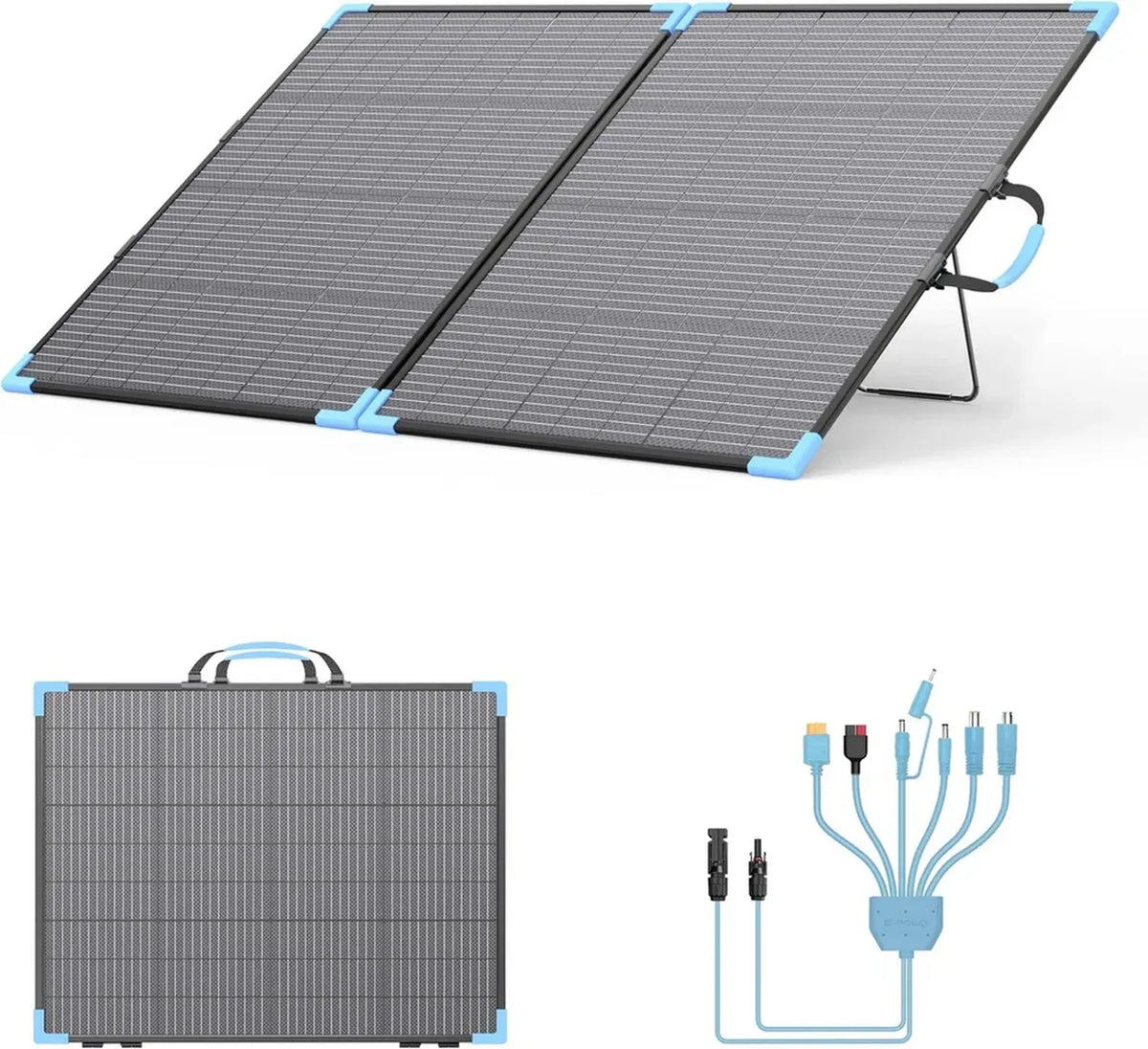 Pannello Solare Bifacciale 220W Pieghevole IP68 per Campeggio e Emergenze