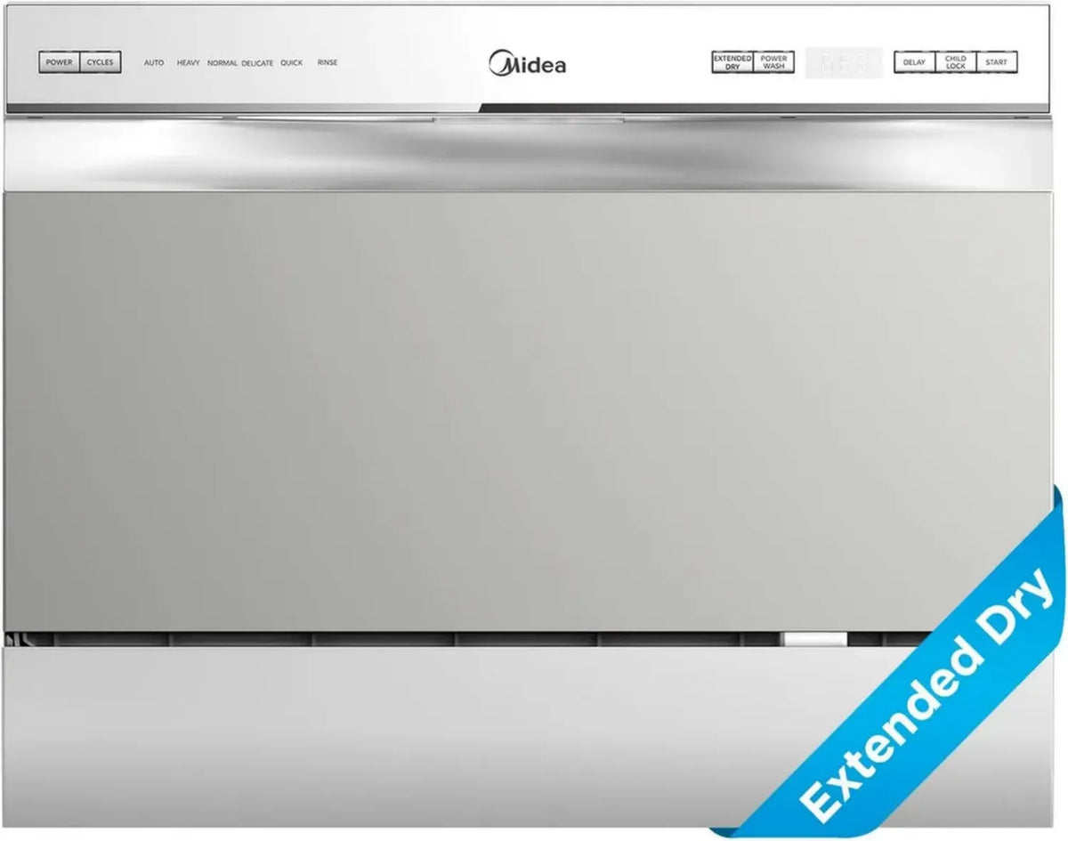 Lavastoviglie Portatile Midea MDC22P2ASS, Classe Energetica A+, 6 Posti, 8 Programmi Inclusi Automatico e Delicato
