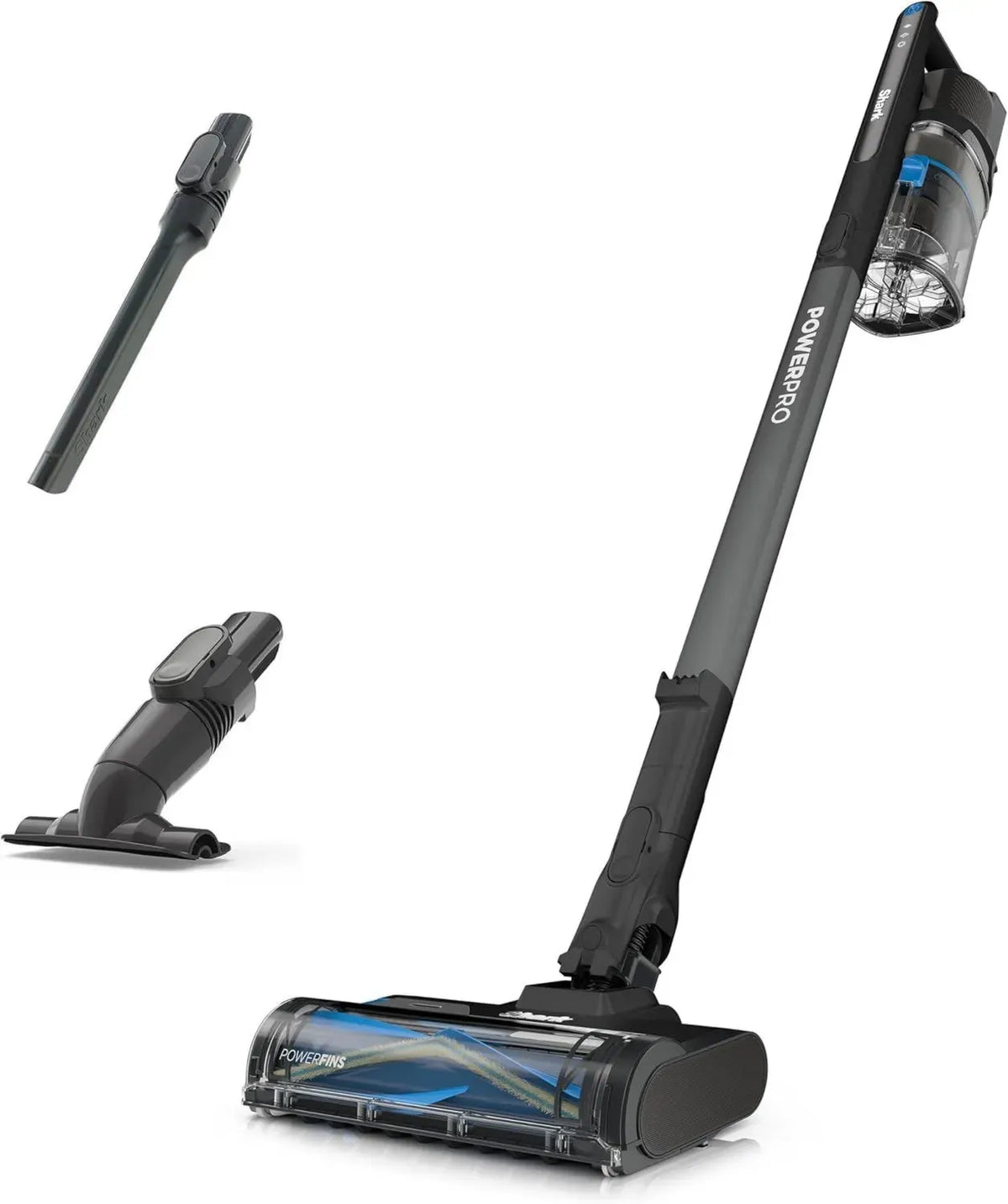 Shark Aspirapolvere Senza Filo PowerPro, Rilevamento Pavimento, Sistema Anti-Allergico, Autonomia 50 Min, Capacità XL, Blu