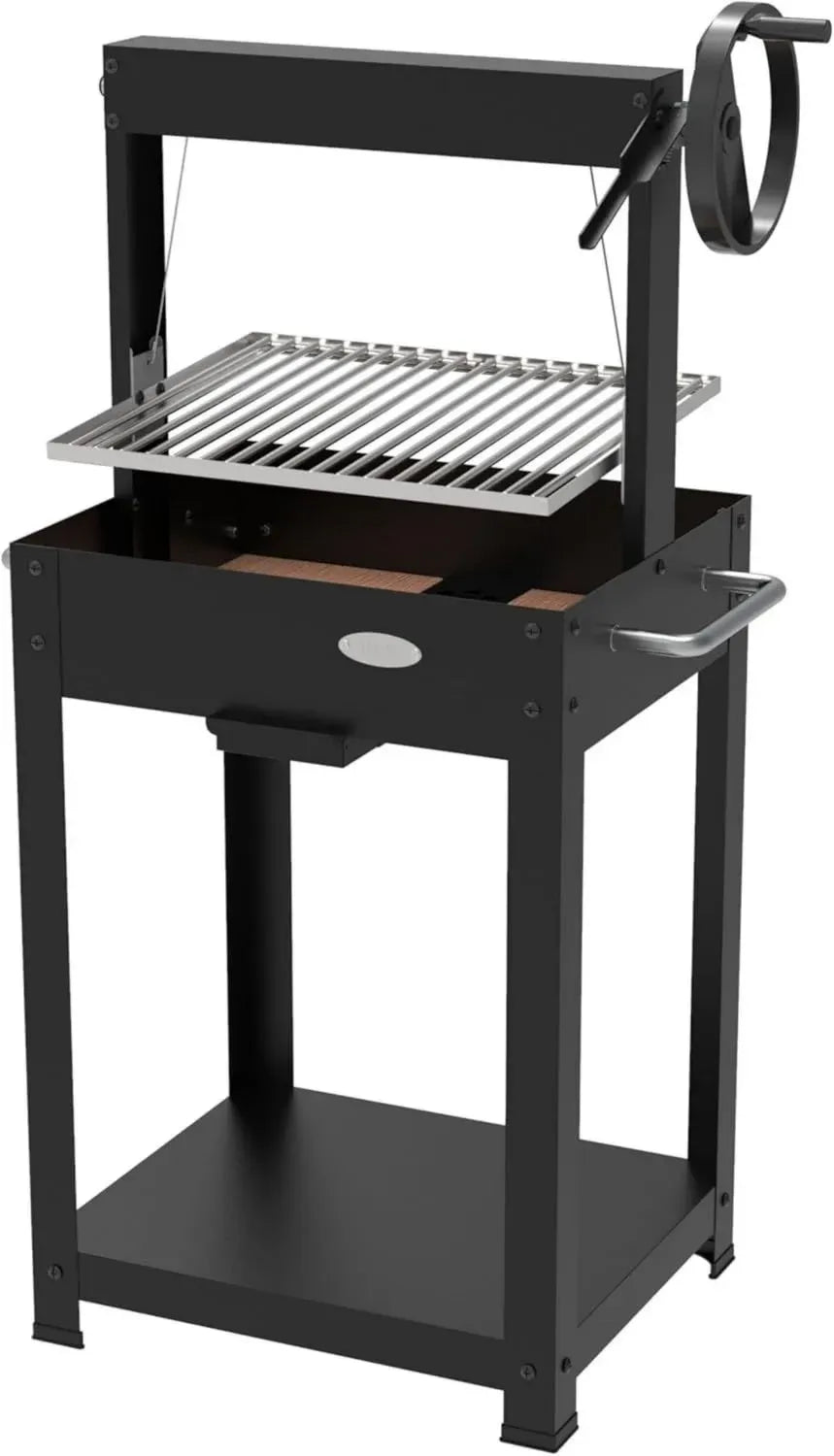 Griglia a Carbonella Argentino XL con Mattone Refrattario, Perfetta per Balcone e Cottura Carne