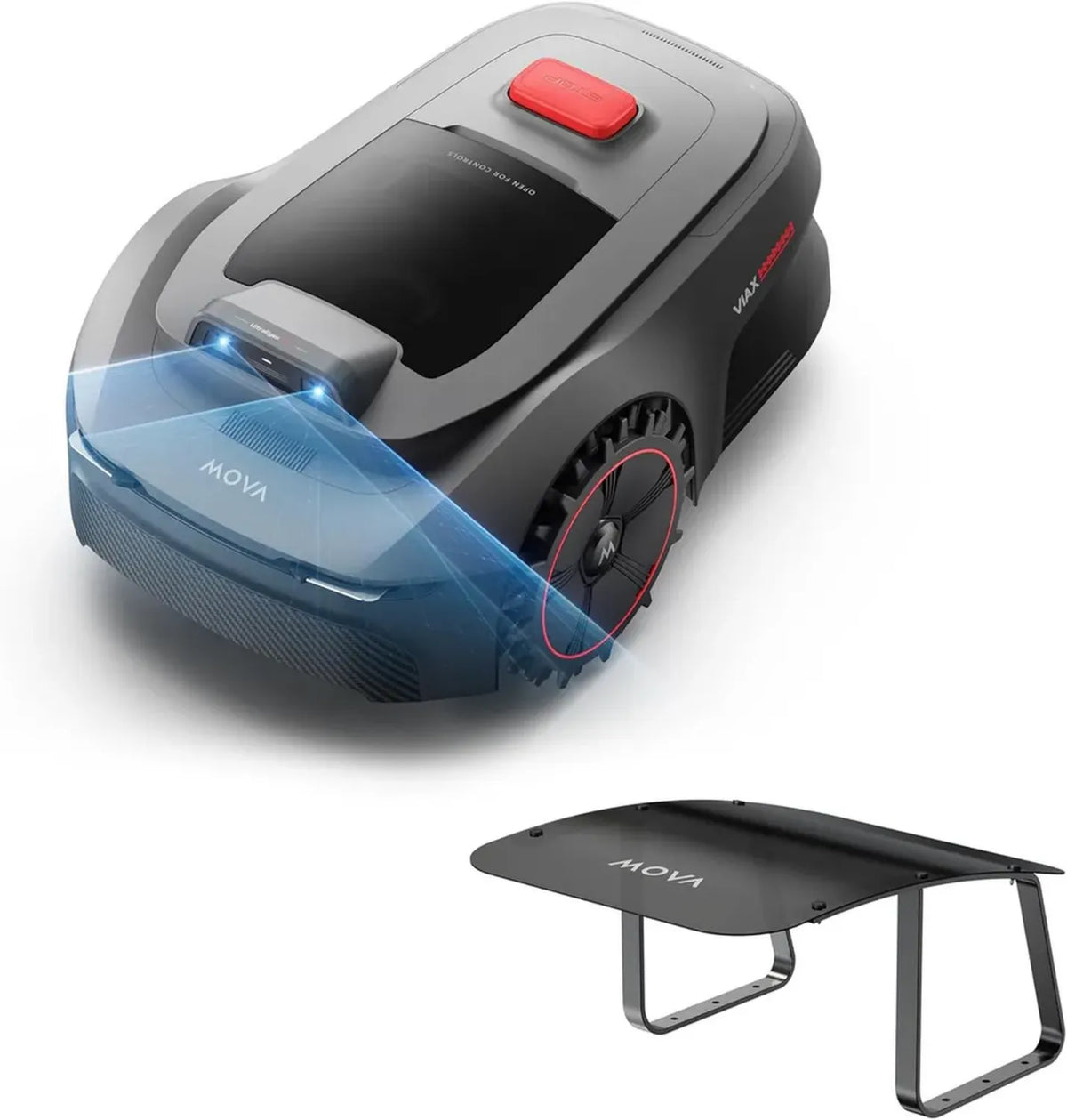 Robot Rasaerba MOVA ViAX 250 con Garage, Ideale per 250 m², Tecnologia UltraEyes AI, Navigazione Intelligente a U, Controllo App Incluso